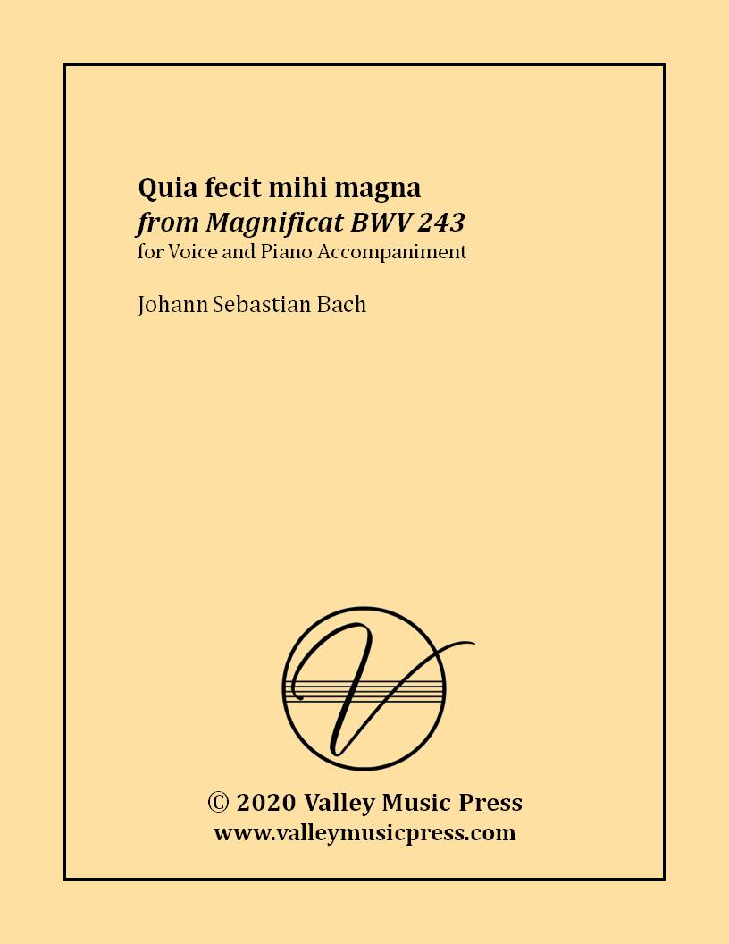 Bach - Quia fecit mihi magna BWV 243 (Voice)