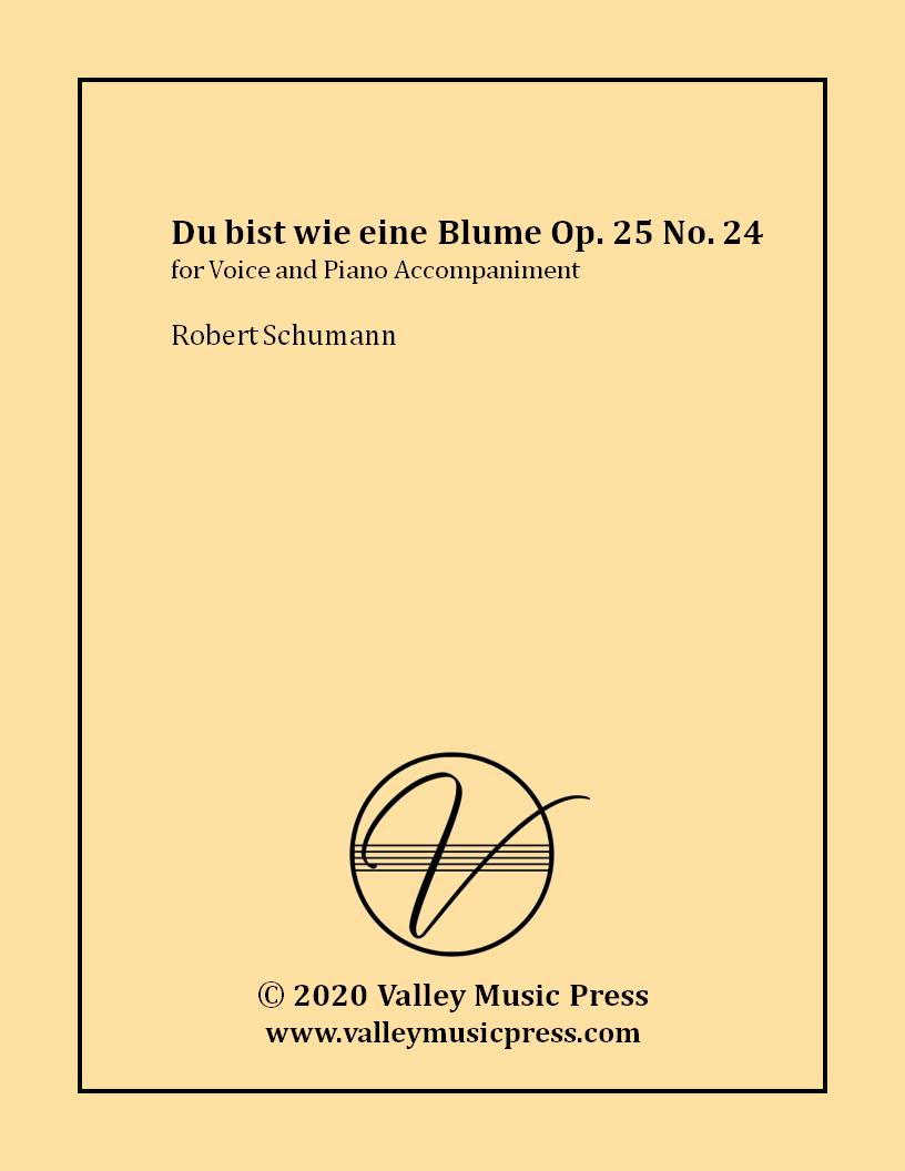 Schumann - Du bist wie eine Blume D. 795 Op. 25 No. 24 (Voice)
