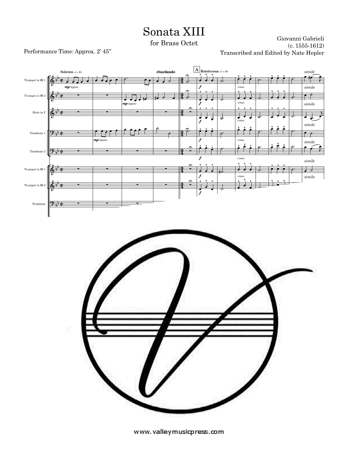 Gabrieli - Sonata XIII (Brass Octet)