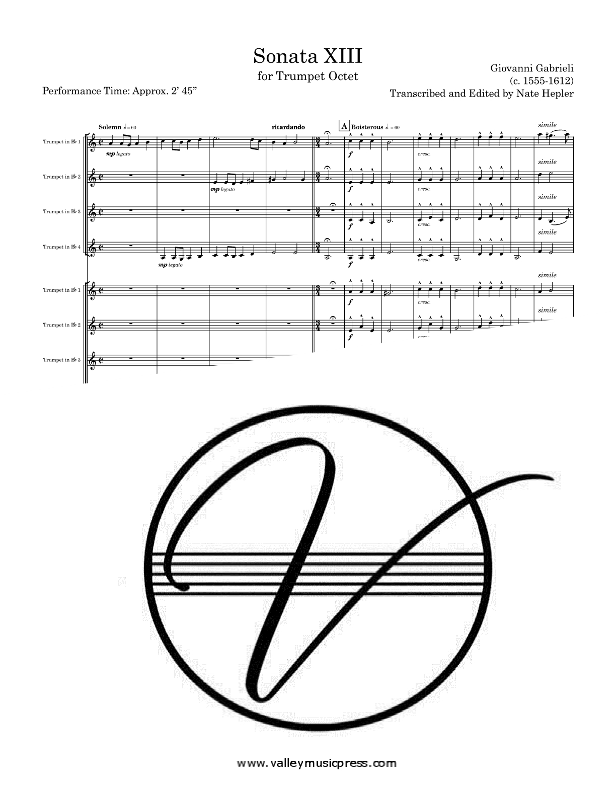 Gabrieli - Sonata XIII (Trumpet Octet)