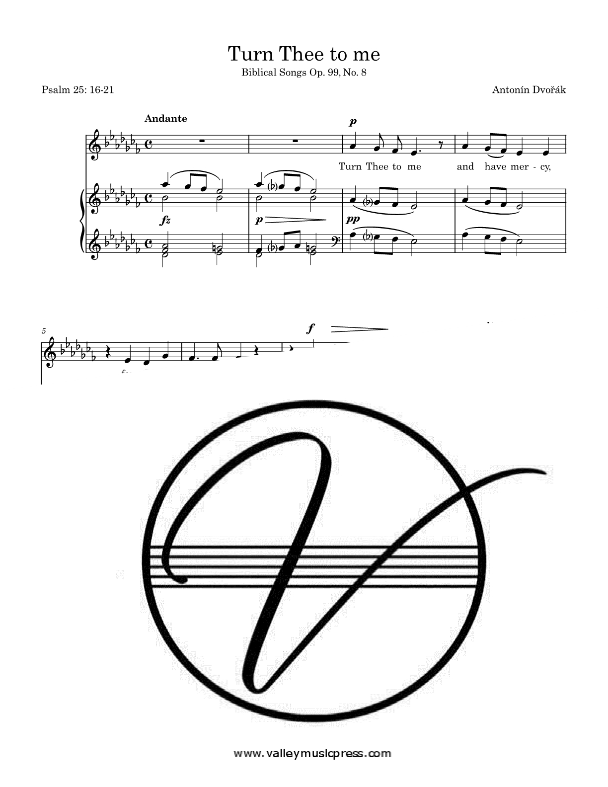 Dvorak - Turn Thee to me Op. 99 No. 8 (Voice)