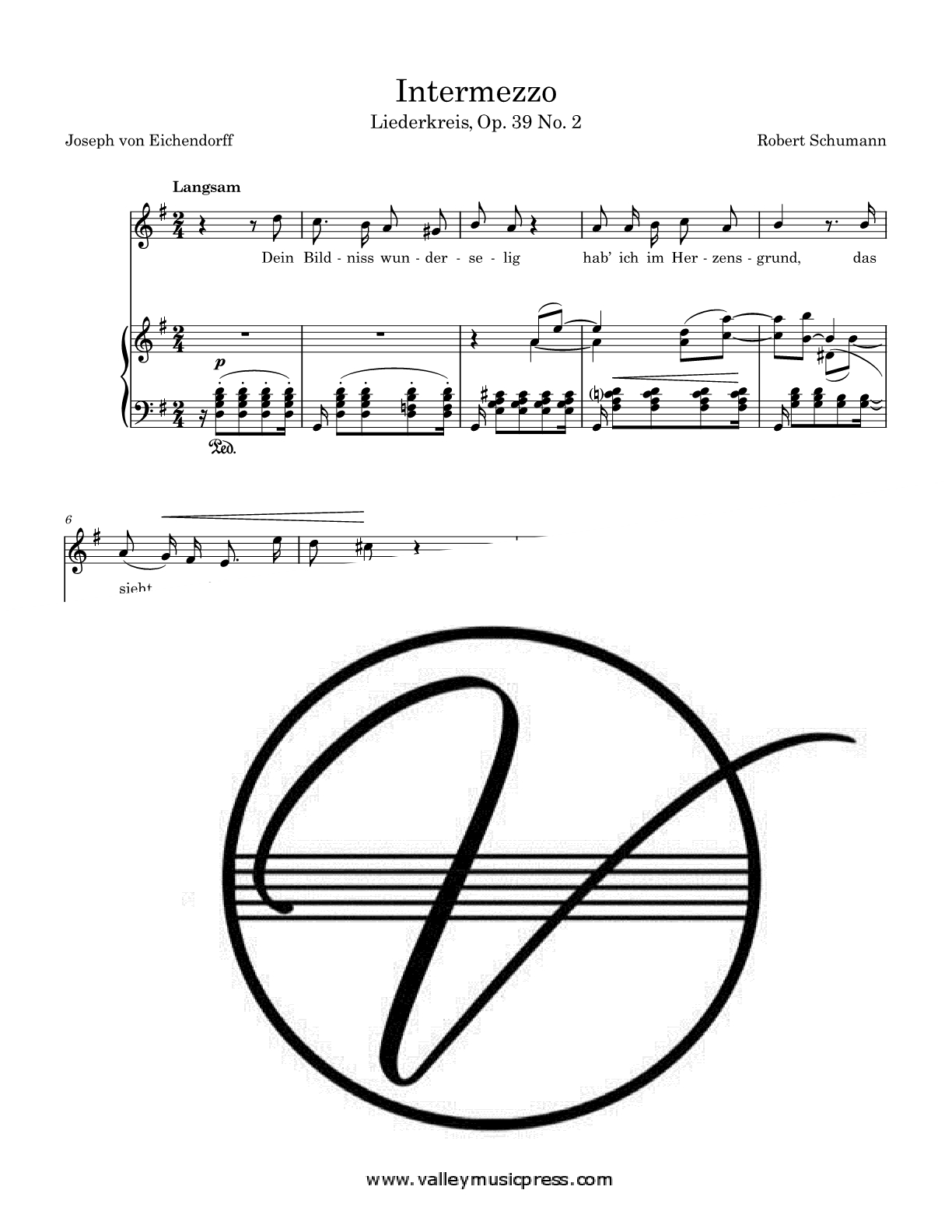 Schumann - Intermezzo Op. 39 No. 2 (Voice) - Click Image to Close