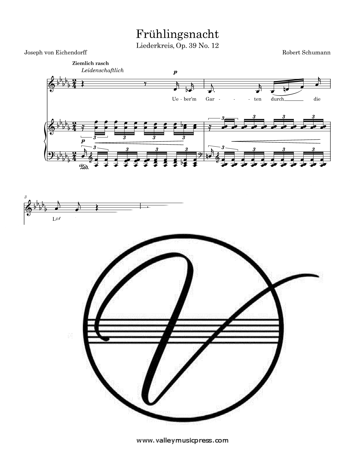 Schumann - Fruhlingsnacht Op. 39 No. 12 (Voice) - Click Image to Close