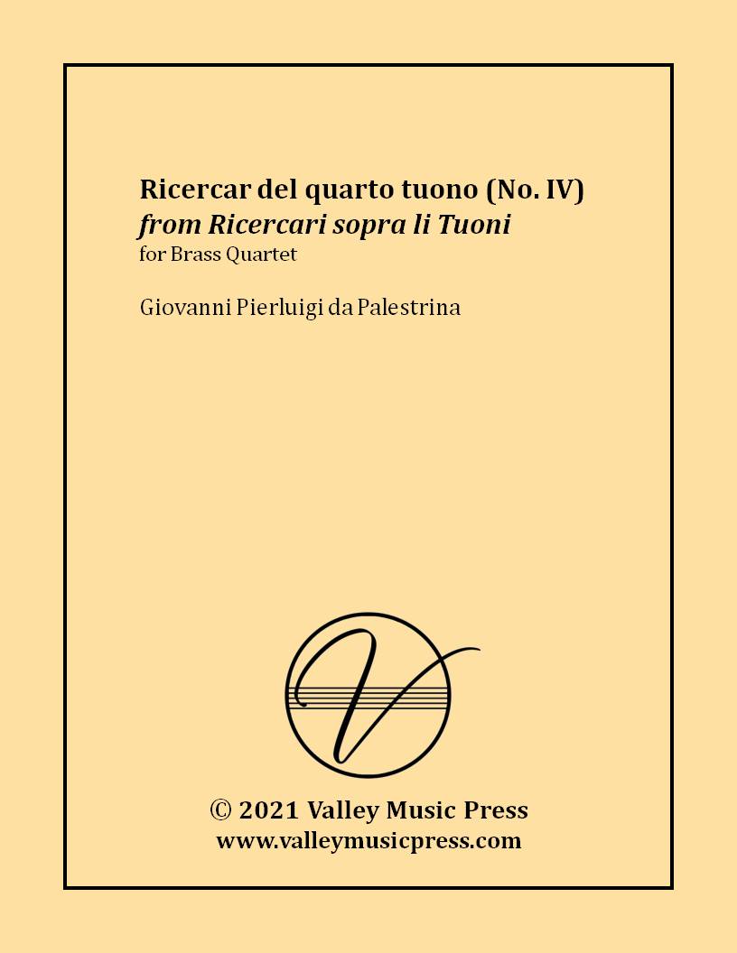 Palestrina - Ricercar del quarto tuono (No. 4) (Brass Quartet) - Click Image to Close