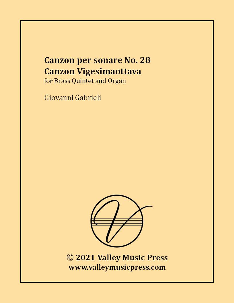 Gabrieli - Canzon per sonare No. 28 Vigesimaottava (BQ+Organ) - Click Image to Close