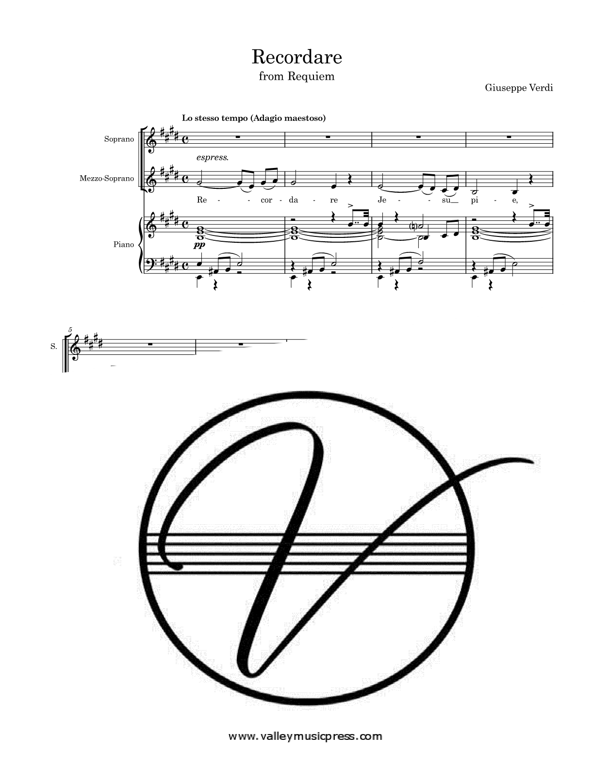 Verdi - Recordare (Voice) - Click Image to Close