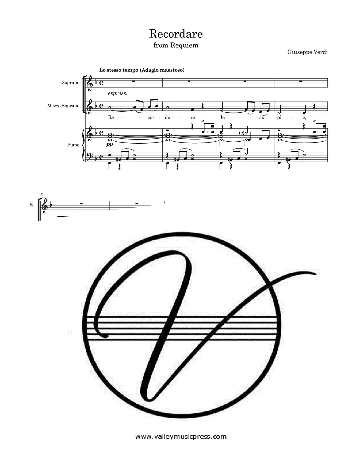 Verdi - Recordare (Voice) - Click Image to Close