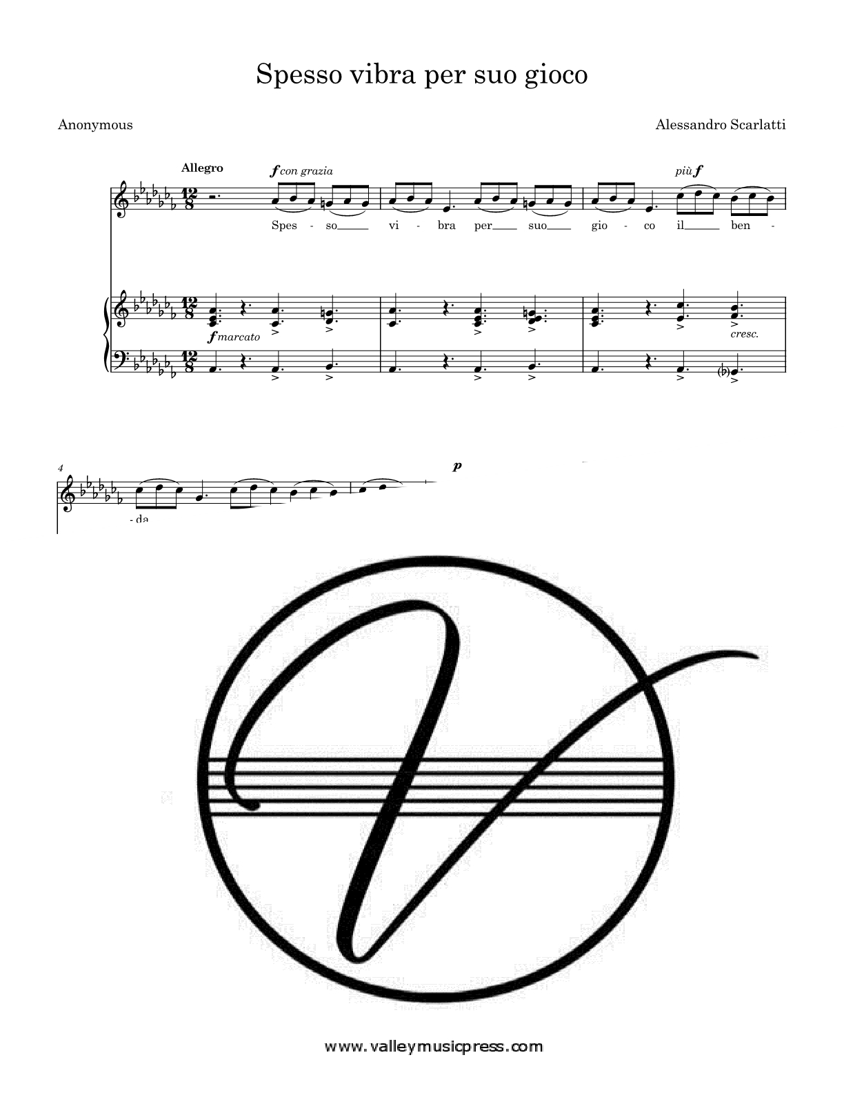Scarlatti - Spesso vibra per suo gioco (Voice) - Click Image to Close