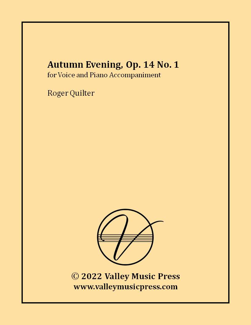 Quilter - Autumn Evening Op. 14 No. 1 (Voice)