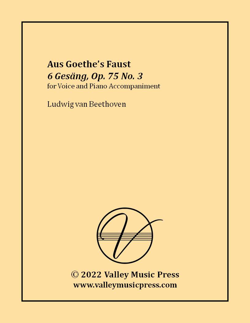 Beethoven - Aus Goethe's Faust Op. 75 No. 3 (Voice)