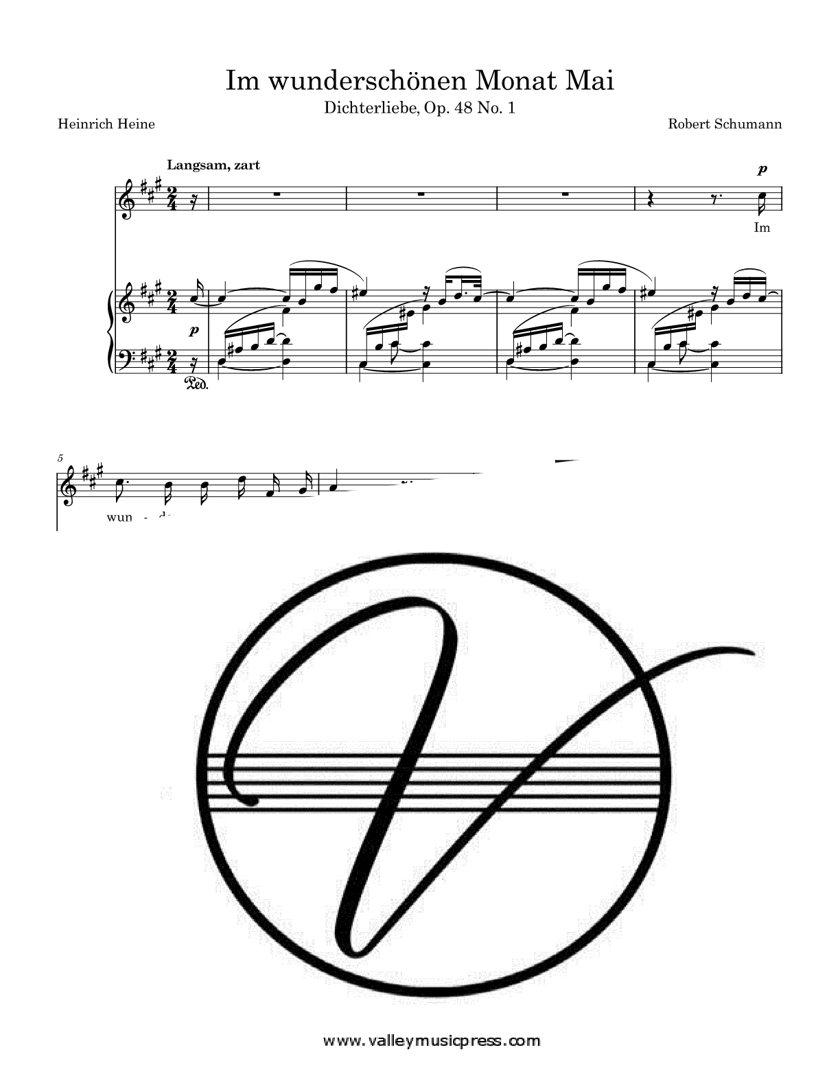 Schumann - Im wunderschonen Monat Mai Op. 48 No. 1 (Voice)