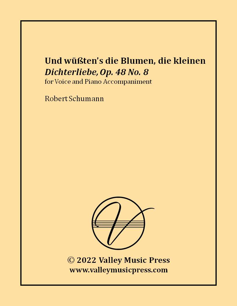 Schumann - Und wussten's die Blumen Op. 48 No. 8 (Voice) - Click Image to Close