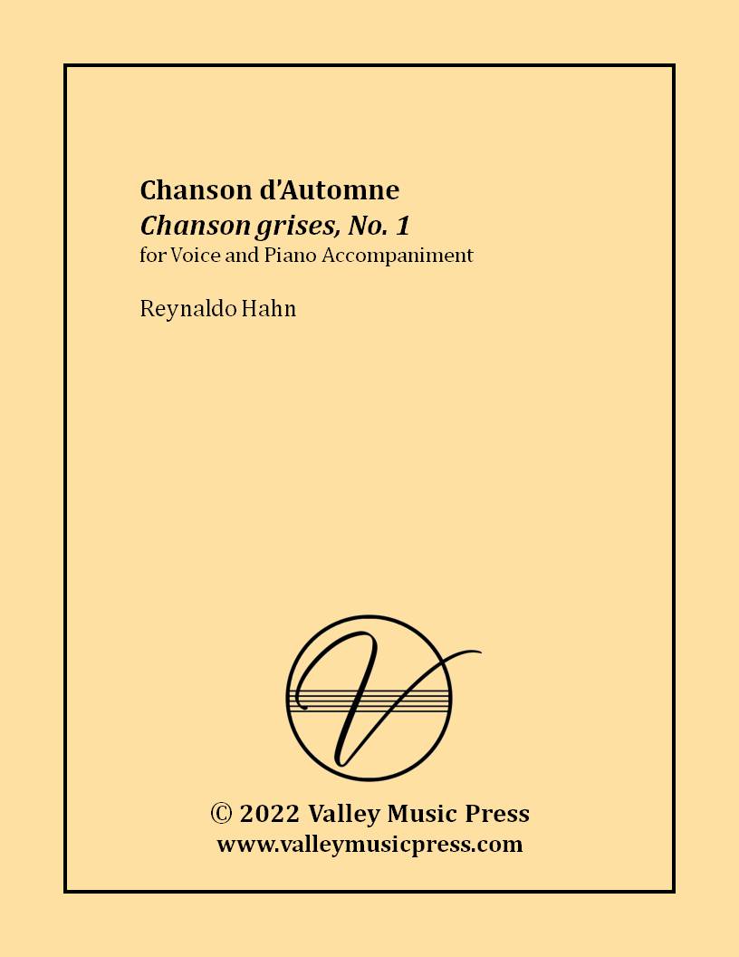 Hahn - Chanson d'Automne (Voice)