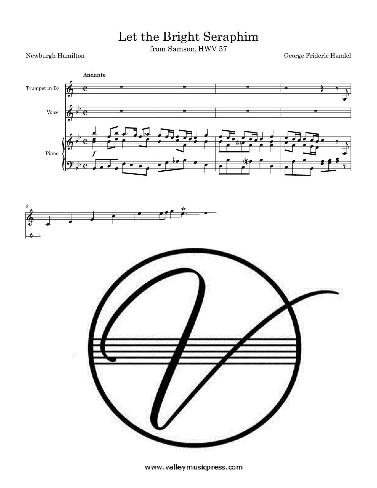 Handel - Let the Bright Seraphim (Voice) - Click Image to Close