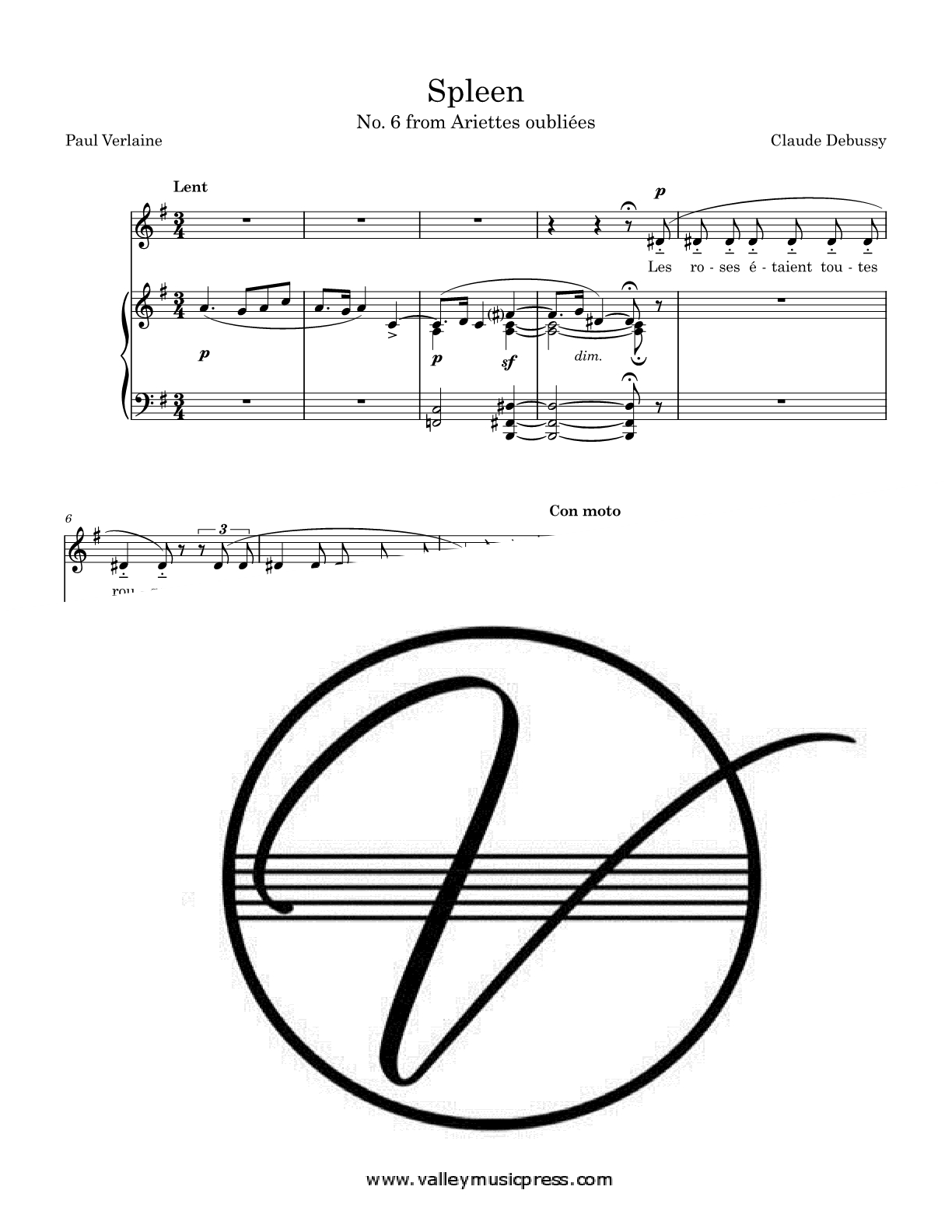 Debussy - Spleen (Voice) - Click Image to Close