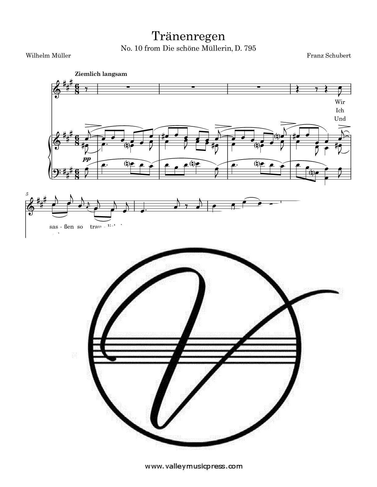 Schubert - Tranenregen D. 795 Op. 25 No. 10 (Voice)
