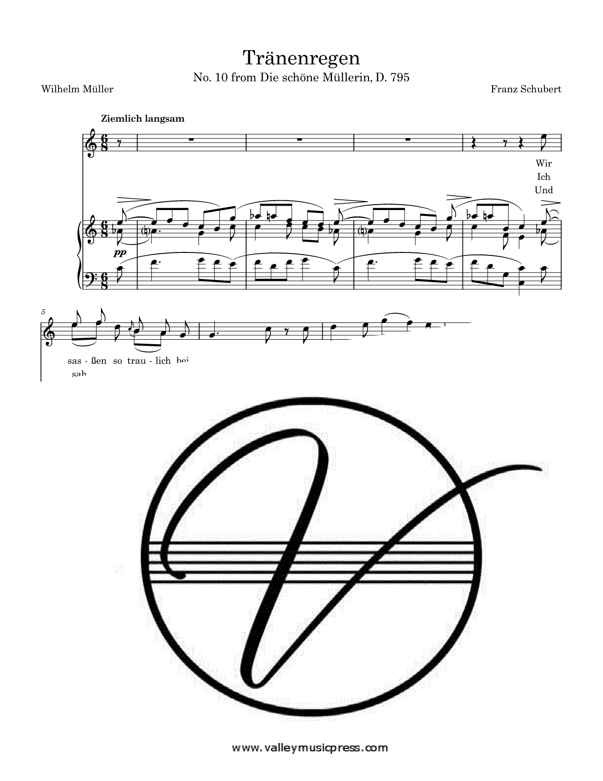 Schubert - Tranenregen D. 795 Op. 25 No. 10 (Voice)