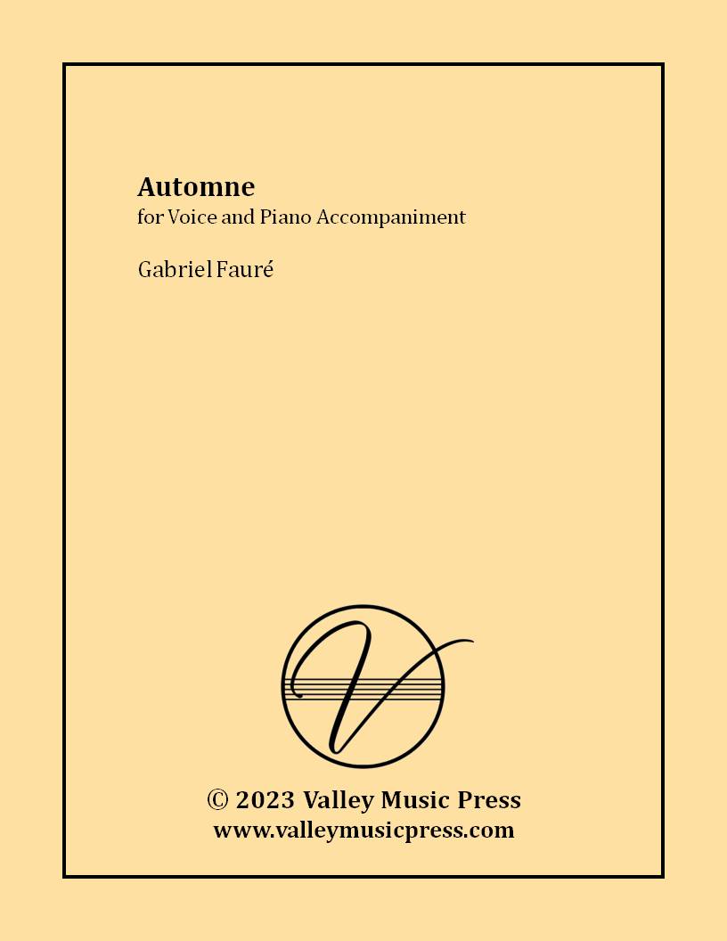 Faure - Automne Op. 18 No. 3 (Voice)