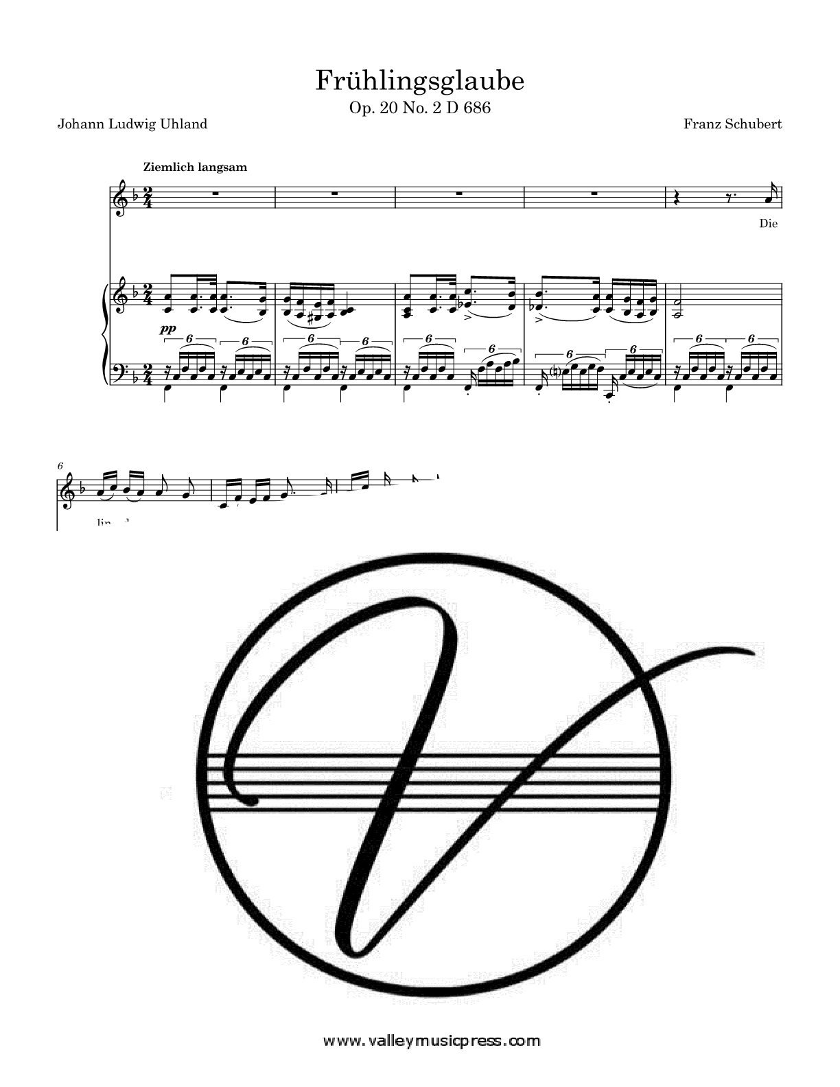 Schubert - Fruhlingsglaube D. 686 (Voice)