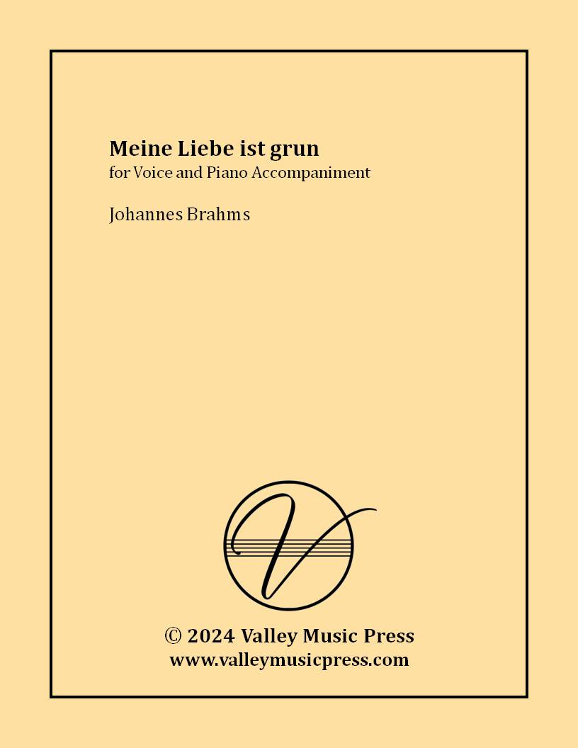 Brahms - Meine Libe ist grun, Op. 63 No. 5 (Voice) - Click Image to Close