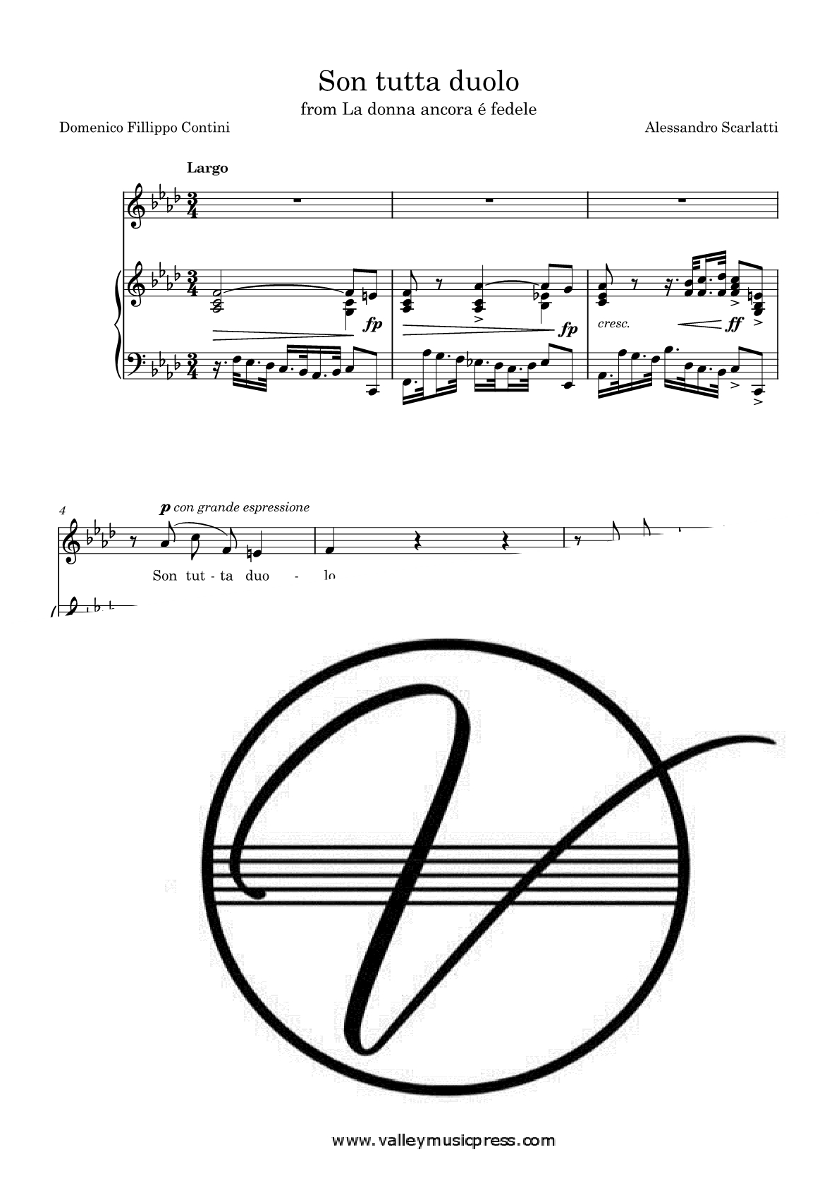 Scarlatti - Son tutta duolo (Voice) - Click Image to Close