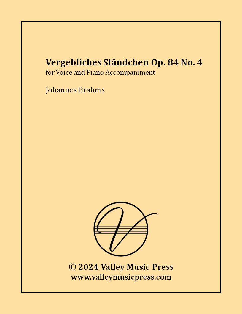 Brahms - Vergebliches Standchen Op. 84 No. 4 (Voice)