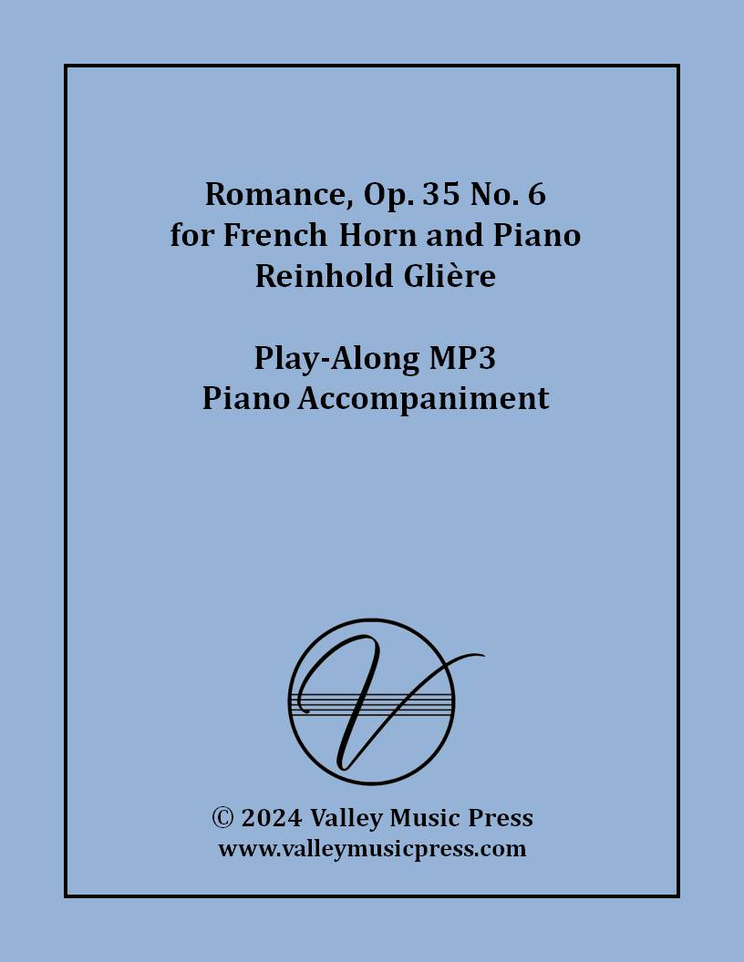 Gliere - Romance Op. 35 No. 6 (MP3 Piano Accompaniment)