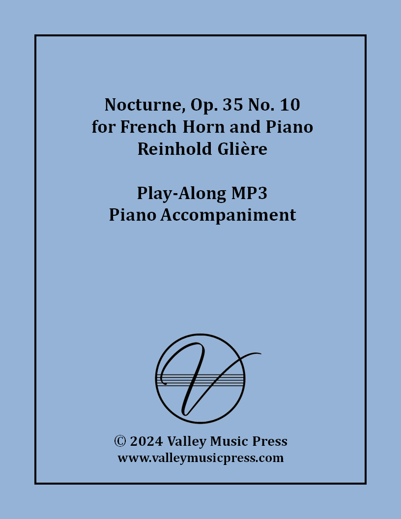 Gliere - Nocturne Op. 35 No. 10 (MP3 Piano Accompaniment)