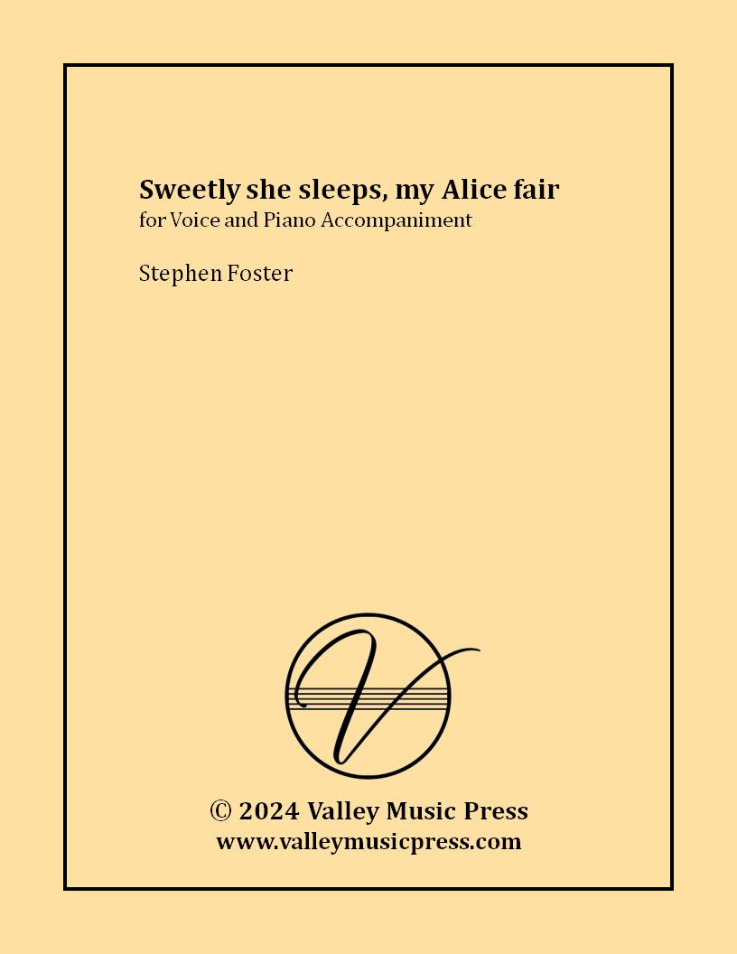 Foster - Sweetly she sleeps, my Alice fair (Voice)