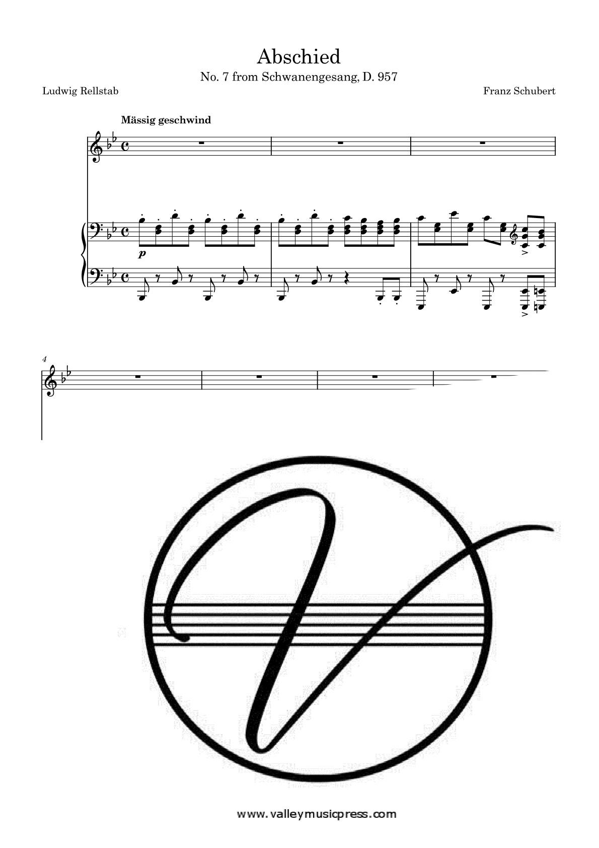 Schubert - Abschied D. 957 No. 7 (Voice)