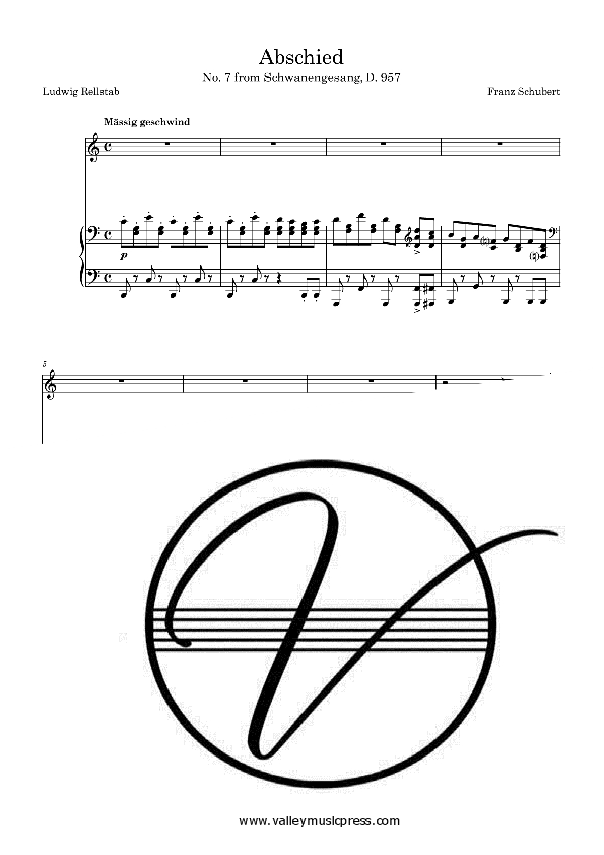 Schubert - Abschied D. 957 No. 7 (Voice)