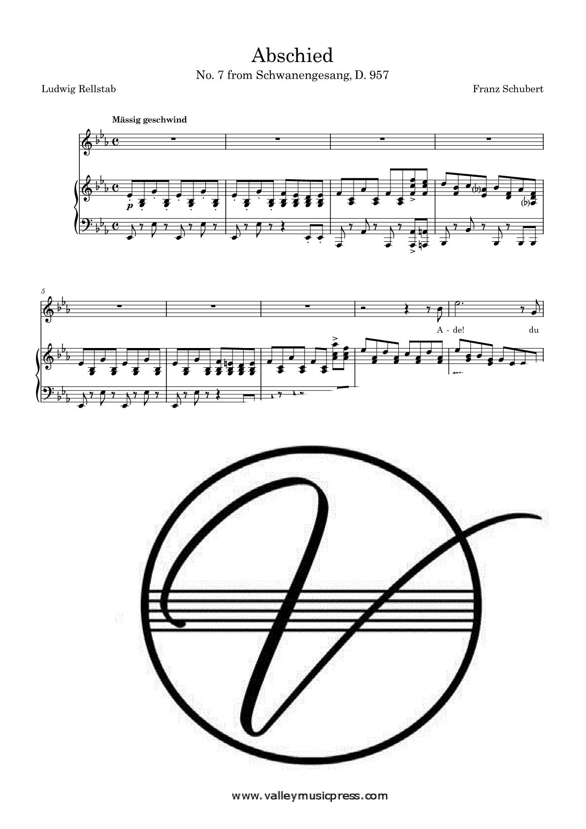 Schubert - Abschied D. 957 No. 7 (Voice)