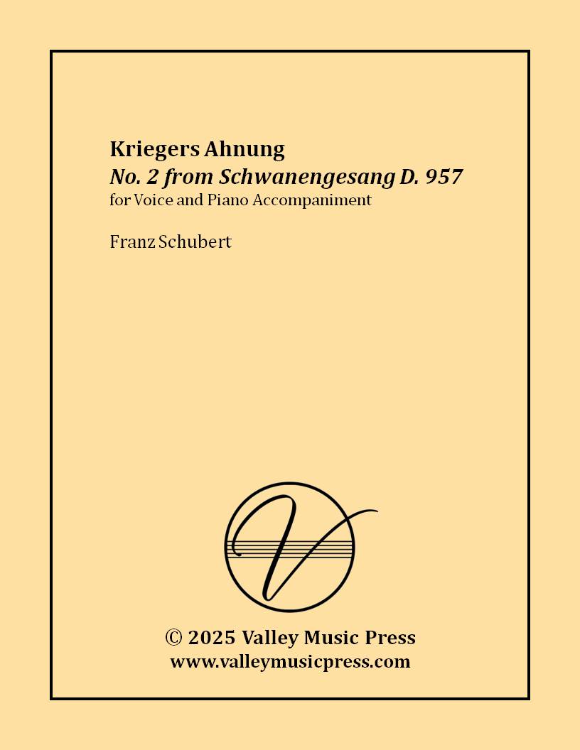 Schubert - Kriegers Ahnung D. 957 No. 2 (Voice)